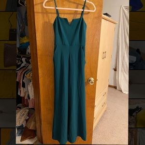 Emerald green jumpsuit! Size XS!